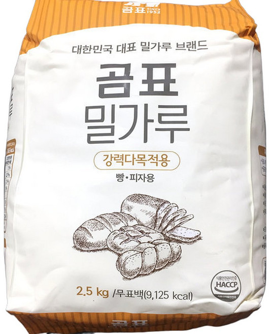 강력밀가루(곰표 2.5K) / 다목적용 1등급 2.5kg, 1개