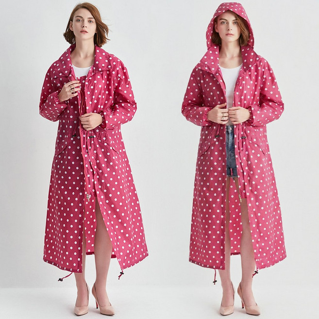 고급 여성 레인코트 우비 골프 우의 비옷 레인자켓 + 휴대용 가방