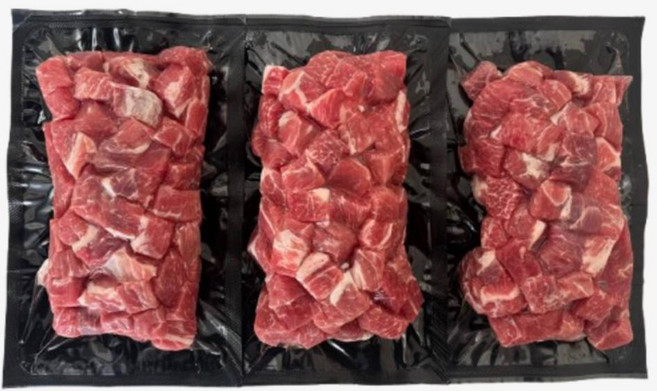 프리미엄 미국산 돈목살큐브 구이용 챱스테이크용 가정용 안주거리, 1개, 1kg