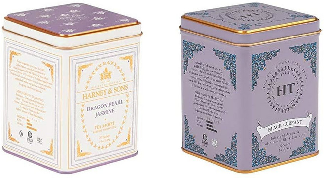 하니 앤 선즈 클래식 핫 시나몬 스파이스 티 티 주머니 20개 1.4온스, 2 Tea + Caffeinated Black Curr, 3 Dragon Pearl Jasmine