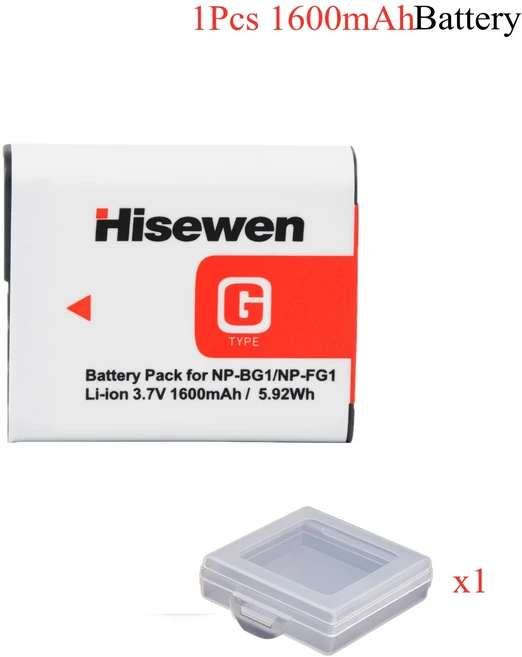 NP-BG1 배터리 소니 사이버샷 DSC-W100 W300 W210 NP FG1, 03 1xBattery