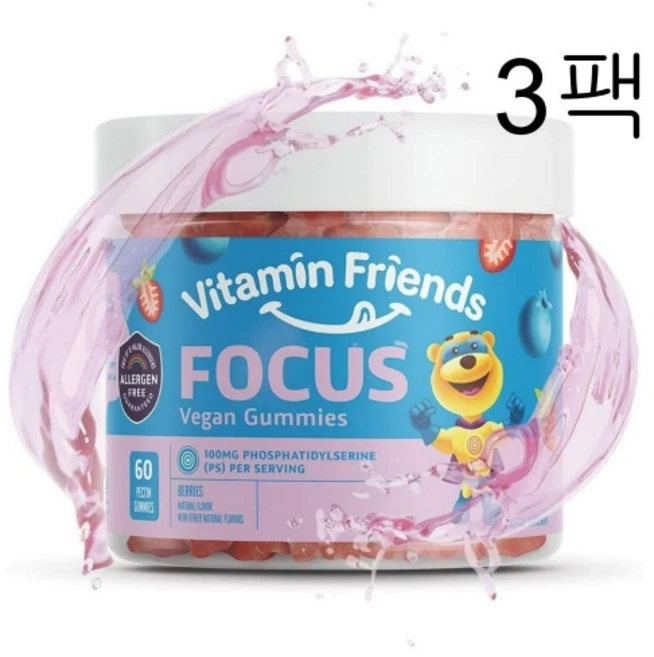 Vitamin Friends 포커스 포스파티딜세린 60정 3개 - 쿠팡