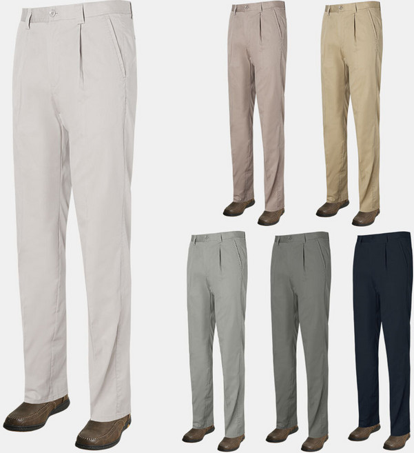 남성 여름 클래식 원턱 신사 면바지 TD201 중년