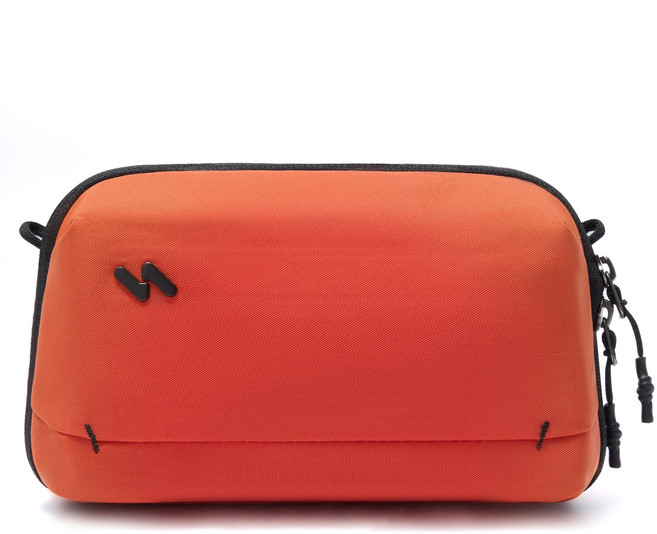 Inateck 방수 디지털 액세서리 가방 어깨끈 장착 가능 출퇴근 여행 출장용 포터블 케이블 정리함 보조배터리 허브 수납, 주황색, 1개