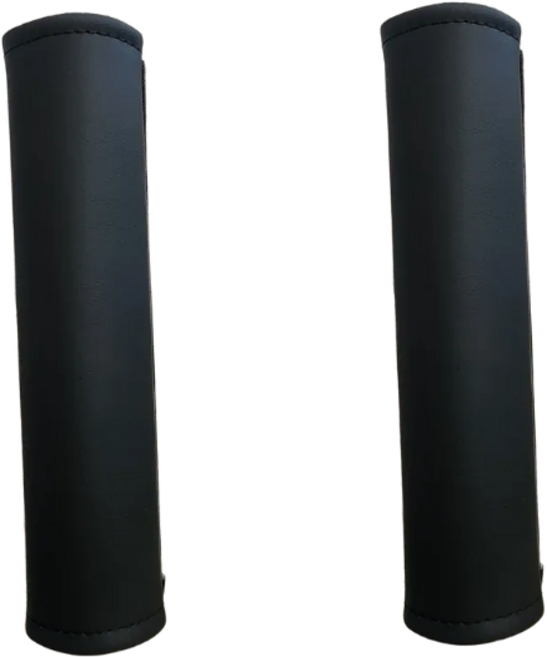 트랠리 가죽 안전밸트 커버 2개입, 1개, 블랙