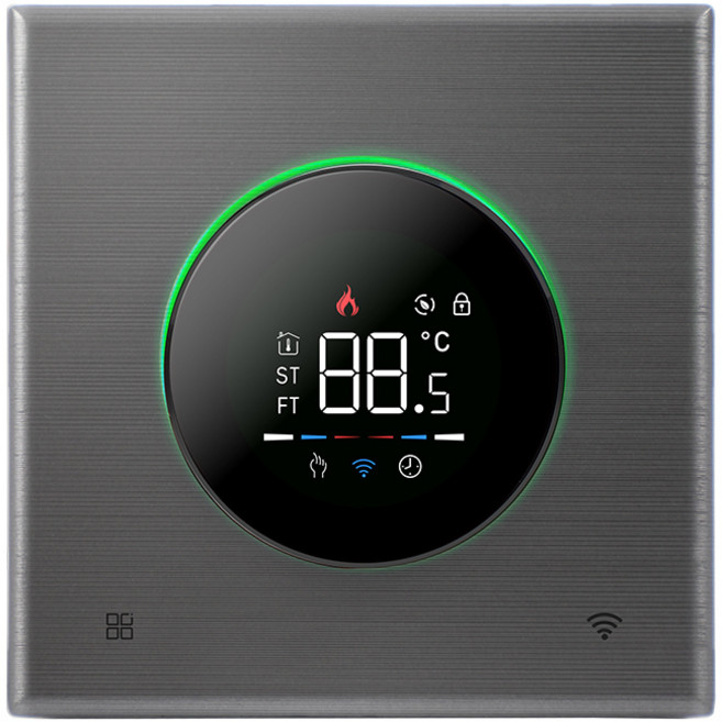 투야 와이파이 스마트 노브 온도조절기 전기 바닥 난방 물 가스 보일러 온도 컨트롤러 구글 홈 알렉사용, 03 5A Water Heating, 02 Grey