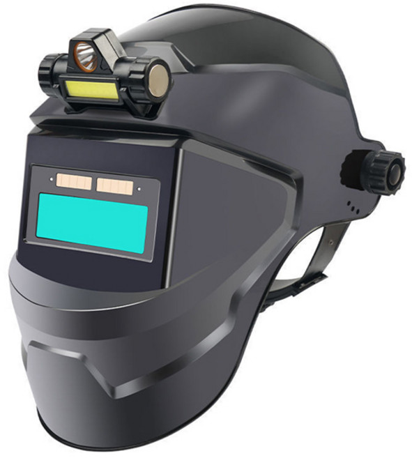 용접 마스크 태양광 자동 디밍 대형 뷰 트루 컬러 130 고온 방지 용접기 어두워지는 헬멧, 1개, A