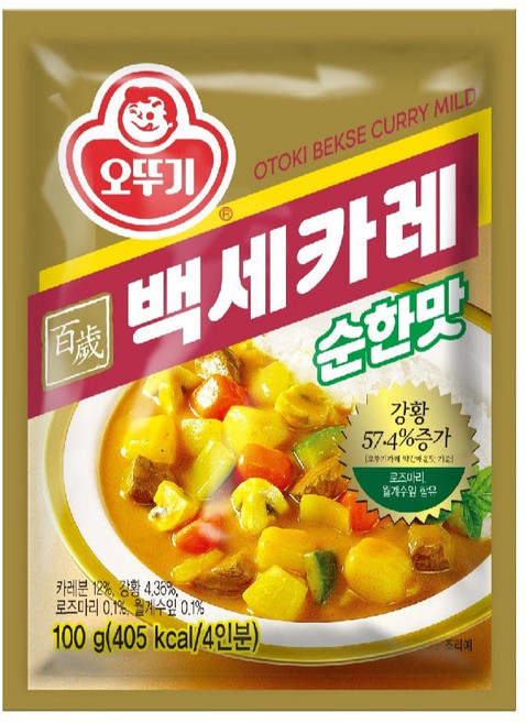 오뚜기 백세카레 순한맛, 100g, 32개