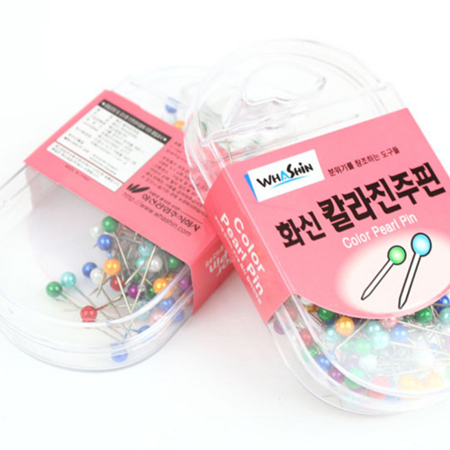 칼라진주핀 핀셋 클립 10개세트, 1개, 혼합색상