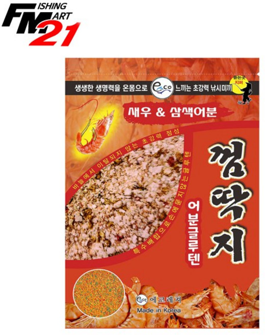 에코레져 어분글루텐 껌딱지(새우 삼색어분), 단품, 1개