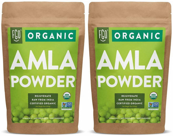 FGO 암라 가루 파우더 453g 2팩 Amla Powder 16oz, 2개