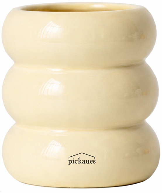 피카우스 세라믹 화장품정리함 다용도 연필 브러쉬 면봉 꽂이, 벌룬바닐라, 1개