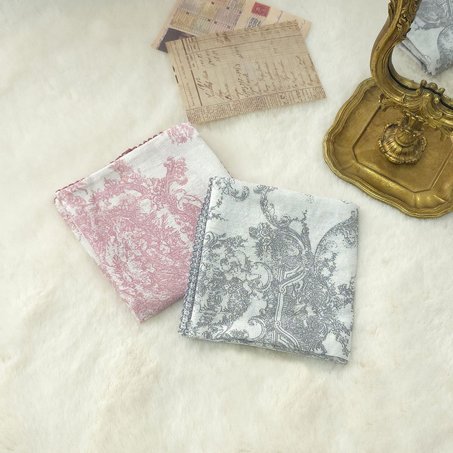 용나라 국산 아사면 손수건 2장 쁘띠 스카프 목수건