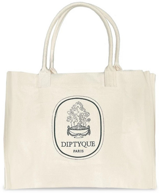 Diptyque 帆布托特包 簡約刺繡購物袋