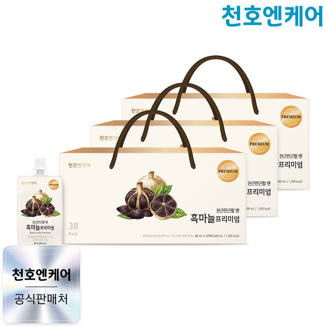 [천호엔케어] 흑마늘 진액 프리미엄 80mL 30개입, 2.4L, 3개