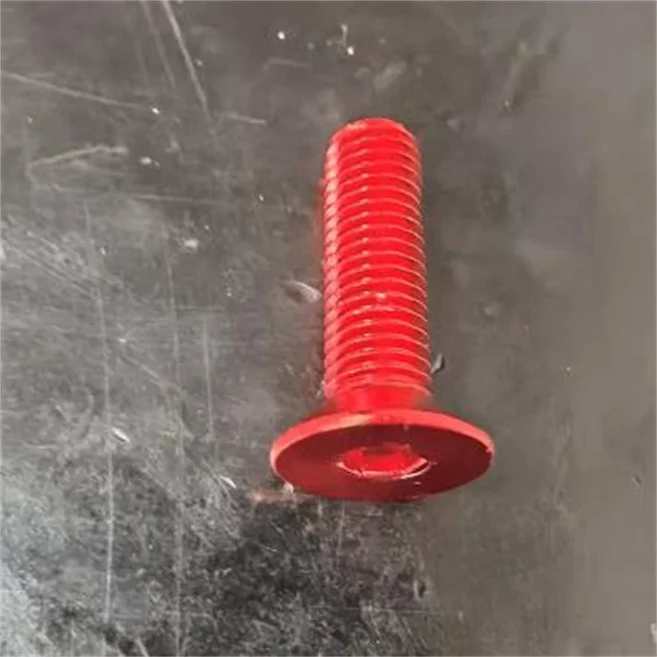 양극산화 알루미늄 플랫 육각 소켓 카운터싱크 헤드 나사 M3 M4 x 6 8 10 12 14 20/25 개, 01 M3 10pcs, 06 red, 01 6mm