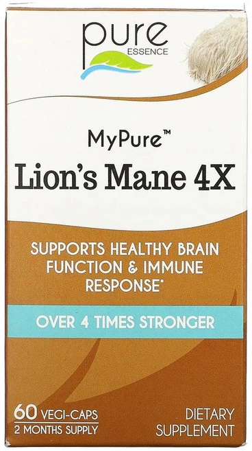 Pure Essence MyPure Lions Mane 4X 60 Vegi-Caps, 60정, 1개 - 쿠팡