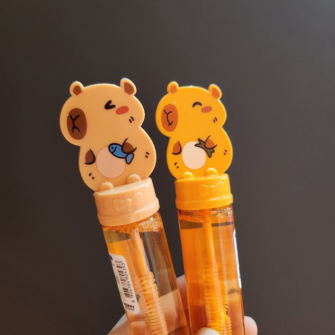 카피바라 미니비눗방울장난감 1개 미니방울스틱유치원단체선물 낱개 구디백 비눗방울, 랜덤