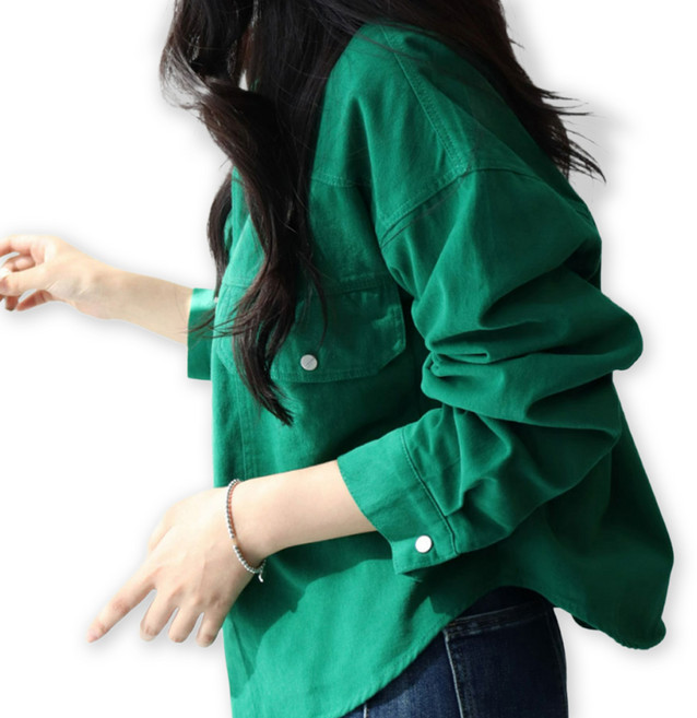 메리앤유 소프트 코튼 루즈핏 셔츠 자켓 간절기 남방 아우터