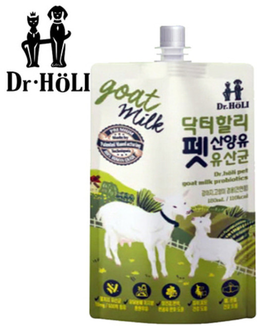 강아지고양이우유 닥터할리 펫 산양유 유산균 180ml, 상세 설명 참조, 1개
