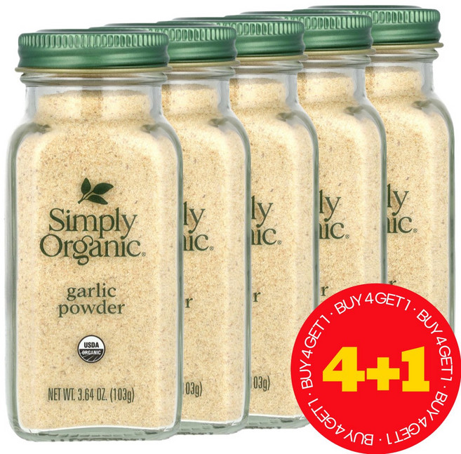심플리 오가닉 마늘 분말 simply organic garlic powder 103g / 해외직구 미국정품, 5개
