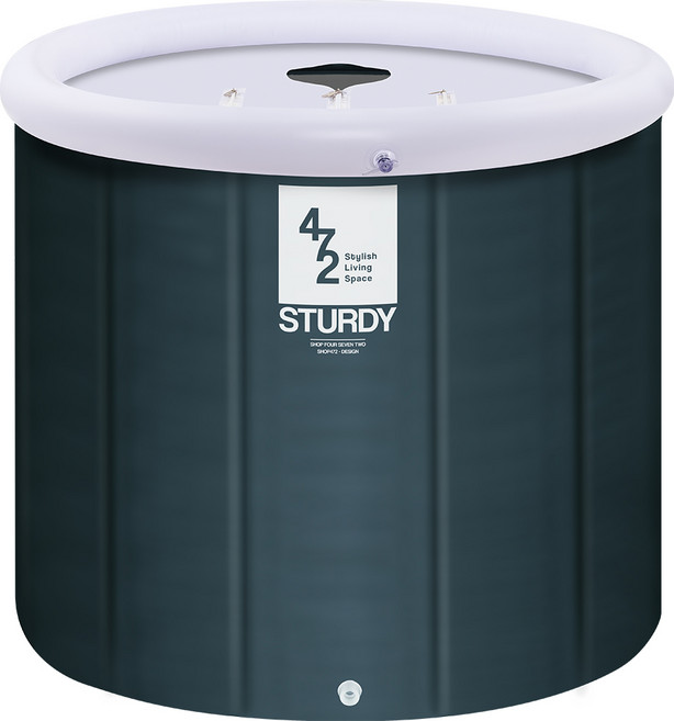 샵472 강화 패널 접이식 욕조 원터치 이동식 공기 덮개 구성, 1개, 다크 그레이