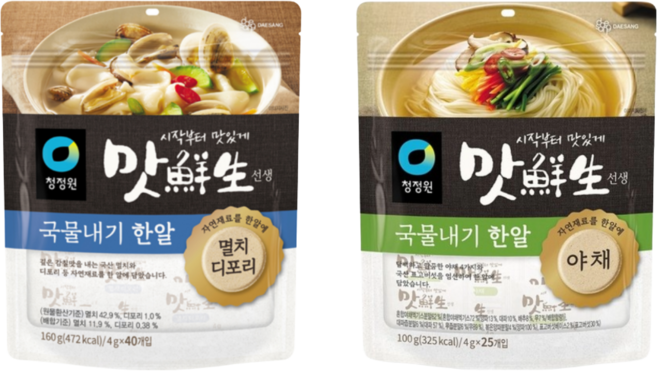 청정원 맛선생 코인육수 멸치 디포리100g + 야채100g, 4세트, 200g