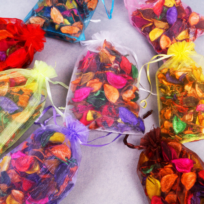 (캐치하이) 향기나는 꽃잎 포푸리 방향제 주머니, 혼합 향기, 1개, 40g