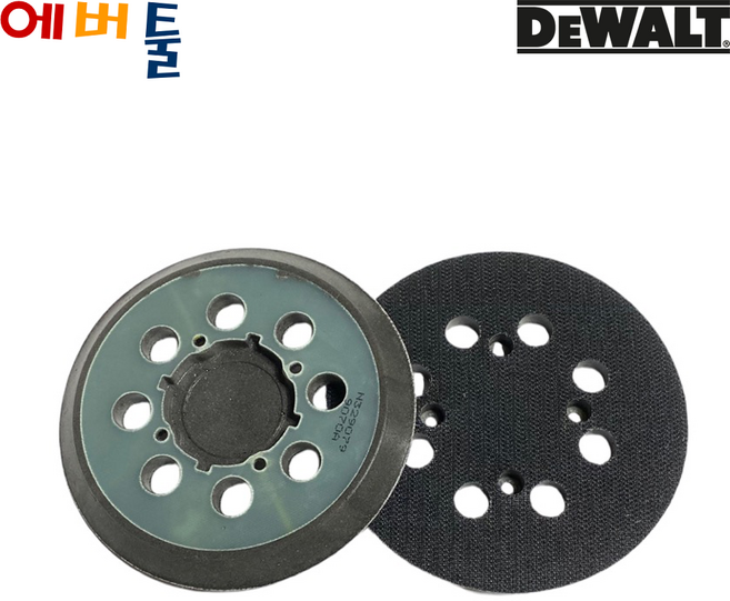 디월트 부품 DWE6423 DWE6421 DCW210 원형샌더 패드 (5인치 8홀) - N329079, 1개