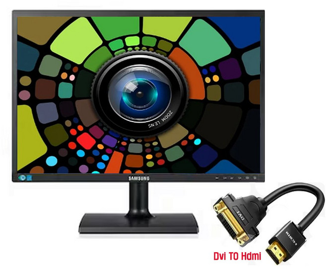 삼성전자 S22C200B 22인치 모니터 FHD LED 벽걸이가능 사무용 업무용 CCTV용 중고, S22C200B DVI TO HDMI, 55cm
