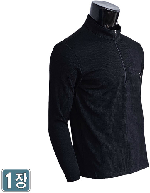 웨어몬 남성 간절기 반집업 스판 티셔츠 BTR-402