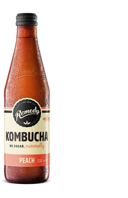 Remedy 레메디 콤부차 피치, 4개, 330ml