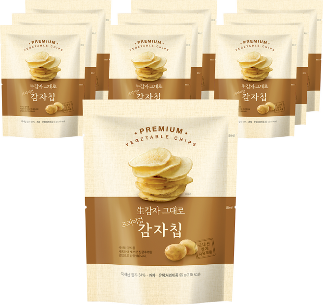 프리미엄 감자칩 (10봉), 55g