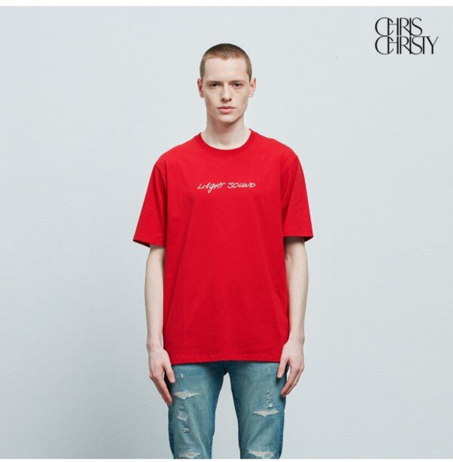 크리스크리스티 크리스크리스티 프론트 레터링 반팔티셔츠_RED / KKMASWMLP02