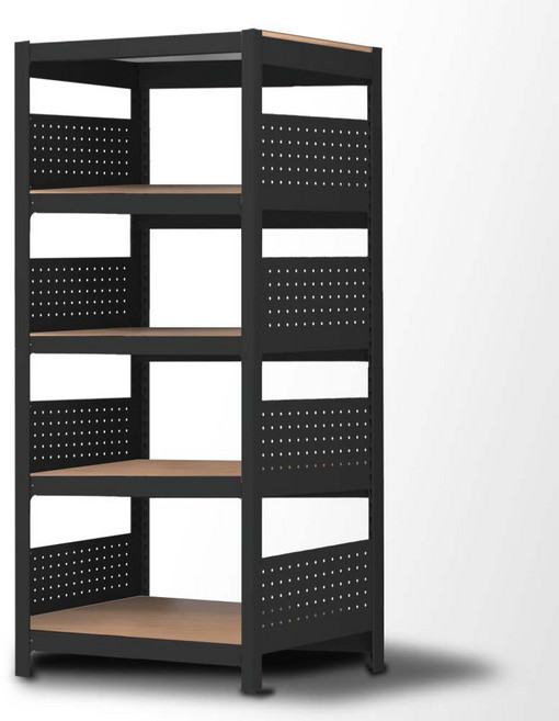 스피드랙 홈던트하우스 주방선반 사이드 파티션선반 2단 3단 4단 5단 6단, 블랙