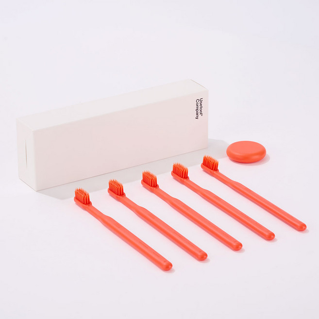 유즈툴 투스브러쉬 칫솔 미세모 싱글세트 오렌지, 1세트, 1개입