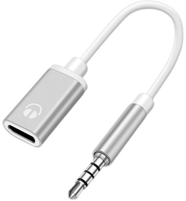 아날로그 이어폰을 장치에 연결하기 위한 C형 ~ 3.5mm 청각 어댑터 케이블, Silver, 1개