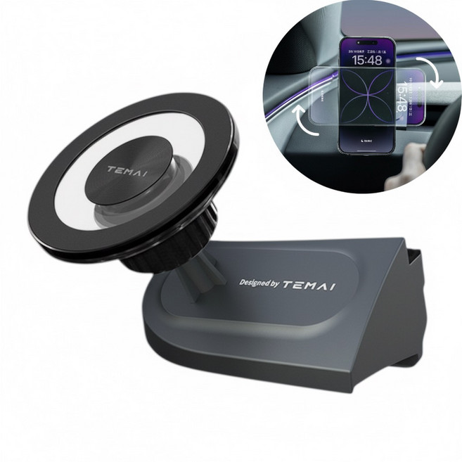 테슬라 모델Y 주니퍼 TEMAI 맥세이프 마그네틱 거치대, 마운트+맥세이프, 1개, 모델Y주니퍼