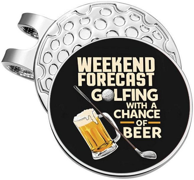 高爾夫帽夾磁吸球標金屬馬克Golf Ball Marker Hat Clip跨境熱銷, 1個, 帽夾-22:如圖所示