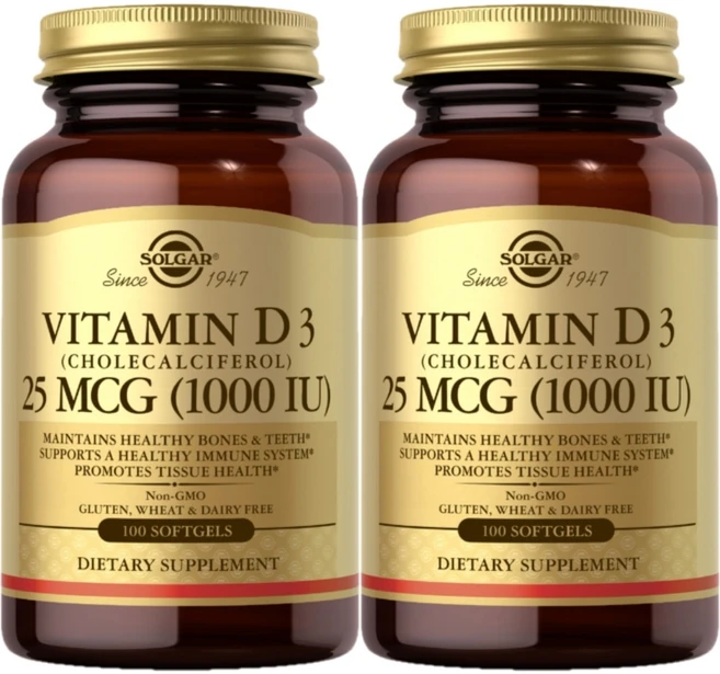 솔가 비타민 D3 콜레칼시페롤 25mcg(1000IU), 2팩, 100정 - 쿠팡