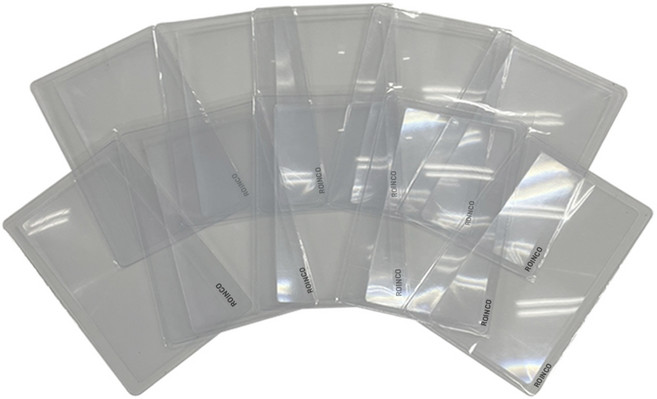 로인코 휴대용 3배율 카드 돋보기 10p, 투명