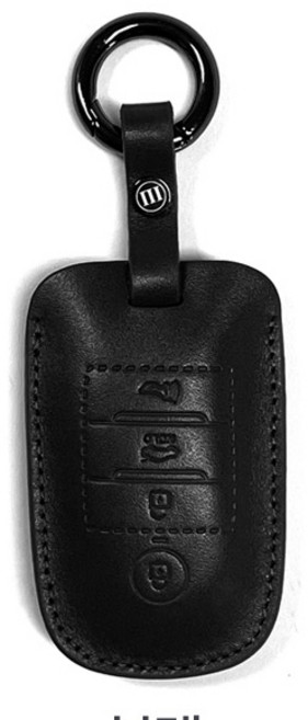 아이루스 가죽 스마트 키케이스 자동차 차키케이스 키홀더 현대 기아 제네시스, K-1, 블랙
