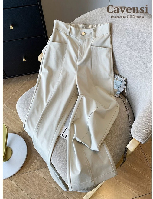【Cavensi】窄版直筒西裝褲