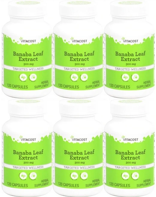 비타코스트 바나바 잎 추출물 300mg, 120정, 6팩 - 쿠팡