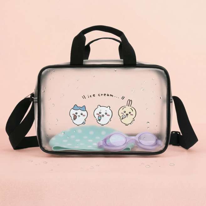 먼작귀 캐릭터 방수 수영장 가방 아동 성인 투명 비치백 숄더백