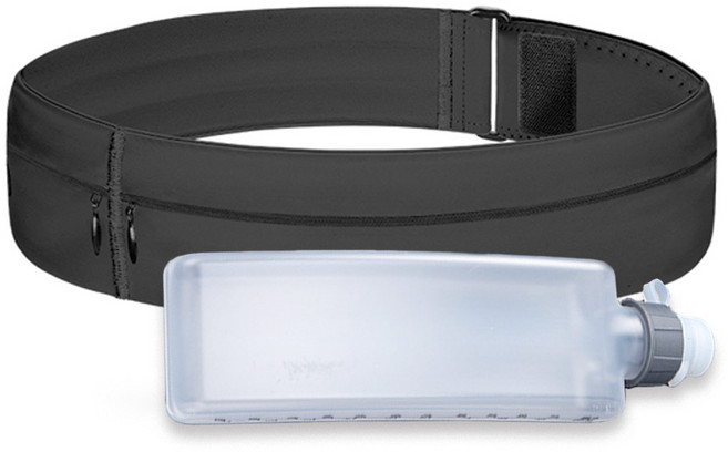 리뉴보 방수 벨크로 러닝 벨트 가방, 블랙M(물통포함), 1개