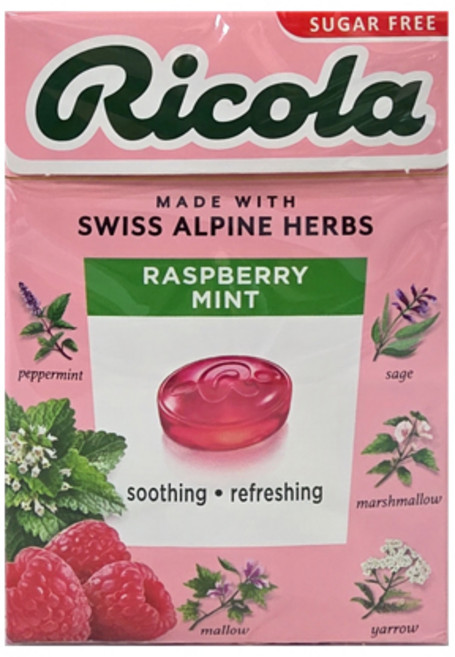 리콜라 스위스 라즈베리 민트 허브캔디, 40g, 15개