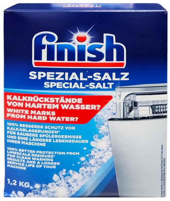 finish 洗碗機專用軟化鹽 有效軟化硬水 提升洗淨效果 保護洗碗機零件 延長使用壽命, 1.2kg, 1個