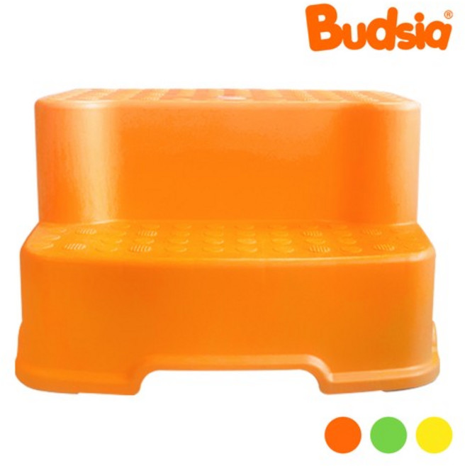 [버드시아] 논슬립 도트형 비비드 2단 디딤대 2026 New 컬러 라인업, 옐로우, 1개, 옐로우