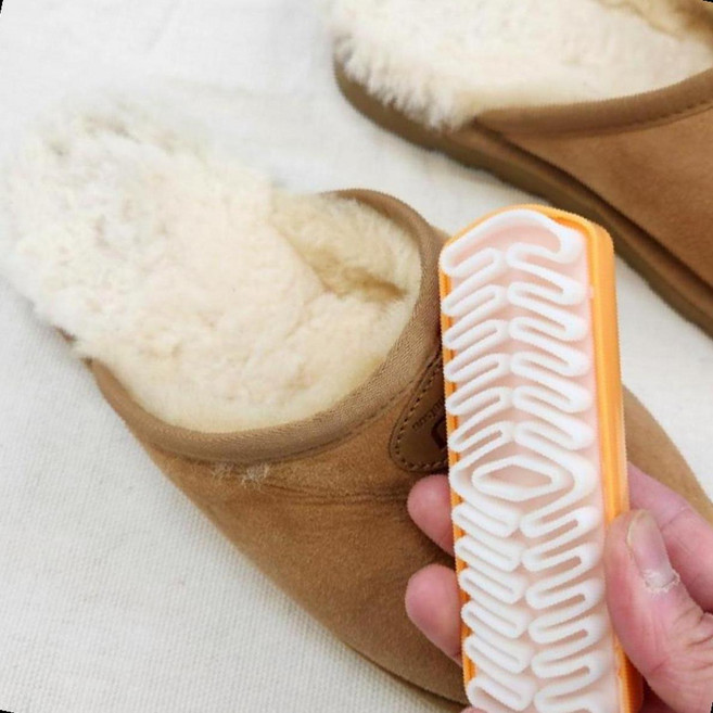 가죽 신발 관리 도구 전용 브러시 먼지 제거 표면 복원 기모 소재 신발 손질, 1개, 상세페이지 참조